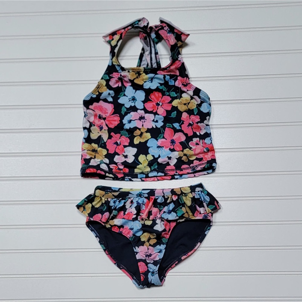 Joules Floral Ruffled 2-Piece Swimsuit